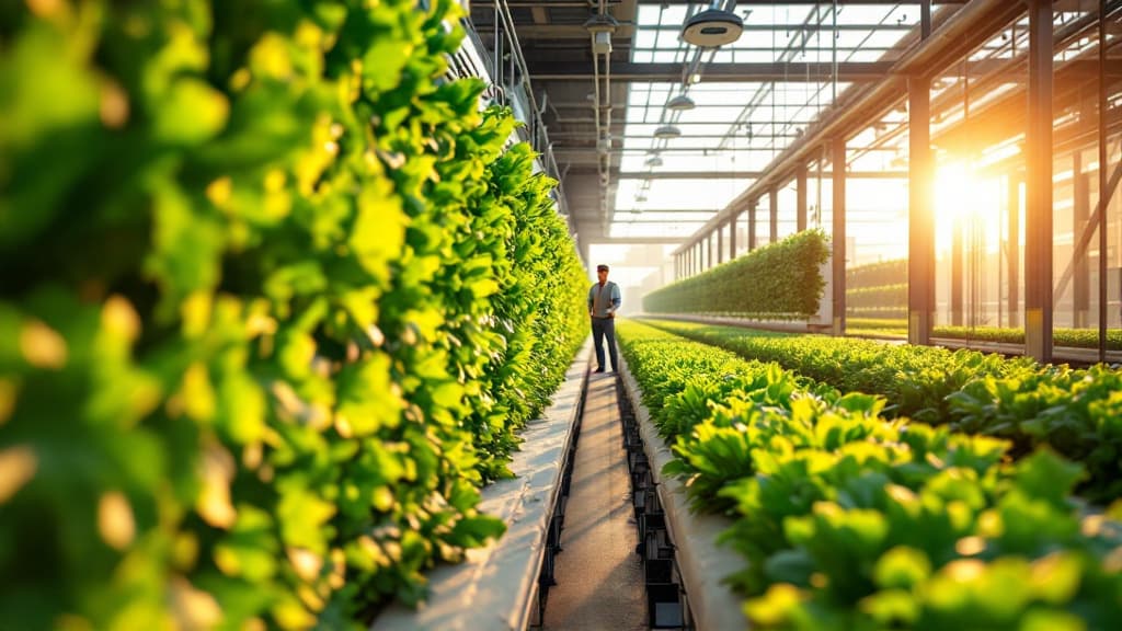 Modern vertical farm facility